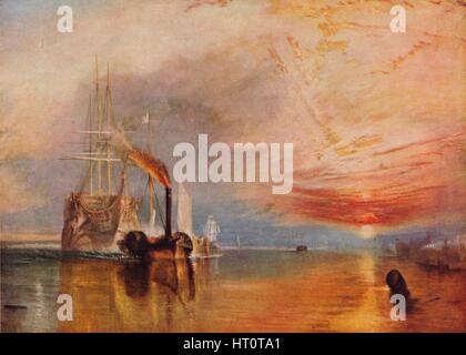 J. M. W. Turner (1775-1851). British painter. The Fighting Temeraire tugged  to her last berth to be broken up, 1838 Stock Photo - Alamy