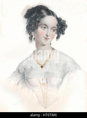 'Mary Teresa, wife of Sixteenth Earl of Shrewsbury', 1834. Artist: L Mansion. Stock Photo