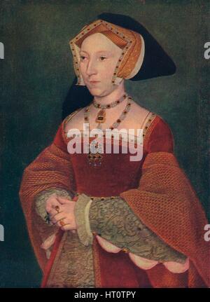 Jane Seymour Holbein Portrait oil on wood (1508/9–1537) by Hans Holbein ...