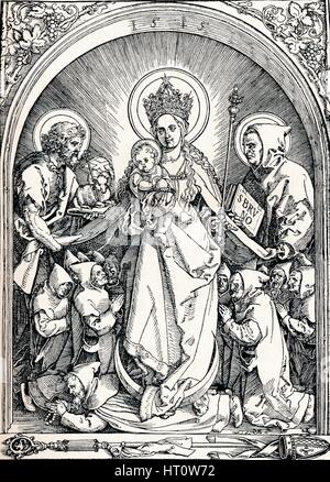 'The Madonna with the Carthusian Friars, St John the Baptist and St Bruno', 1515 (1906).  Artist: Albrecht Durer. Stock Photo