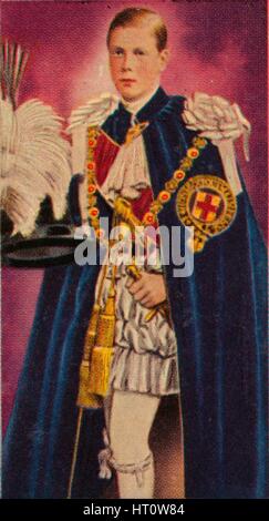 The Prince of Wales at his investiture as a Knight of the Garter, 1911 (1935). Artist: Unknown. Stock Photo
