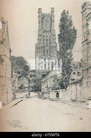 'Ely Tower, From The South', 1924. Artist: John Keppie.