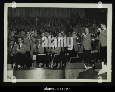 The Stan Kenton Orchestra in concert, 1956. Artist: Denis Williams Stock Photo