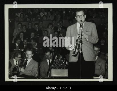 The Stan Kenton Orchestra in concert, 1956. Artist: Denis Williams Stock Photo