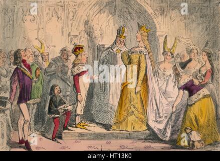 Marriage of Henry the Sixth and Margaret of Anjou, 1850. Artist: John Leech Stock Photo