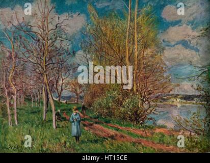 'The Small Meadows in Spring', c1880-1. Artist: Alfred Sisley. Stock Photo