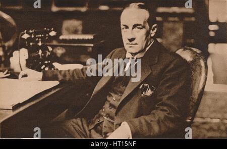 Stanley Baldwin, newly elected Prime Minister of the United Kingdom, May 1923 (1935).  Artist: Unknown. Stock Photo