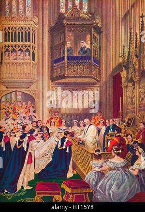 The Royal Wedding, St George's Chapel, Windsor, March 10, 1863 (1910). Artist: Unknown. Stock Photo