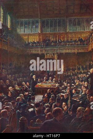 The House of Commons, February 13, 1893 (1906). Artist: Sir Robert Ponsonby Staples. Stock Photo