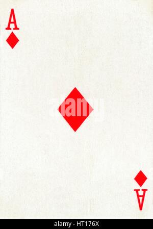 Ace of Diamonds from a deck of Goodall & Son Ltd. playing cards, c1940. Artist: Unknown. Stock Photo