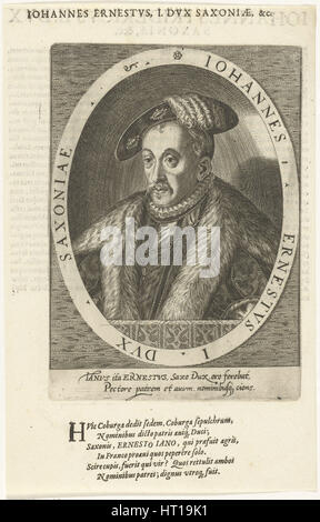 John Ernest (1521-1553), Duke of Saxe-Coburg, 1601. Artist: Custos, Dominicus (1560-1612) Stock Photo