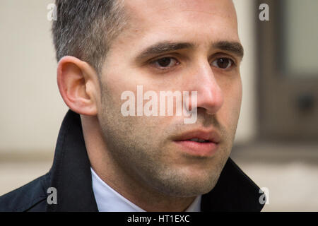 Gaby Stone, ex-manager of Olympic gold medallist Greg Rutherford, arrives at Blackfriars Crown Court in London to be sentenced for fleecing him of &pound;48,000. Stock Photo