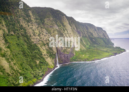 Aerial view of the Kohala Coast on the east coast of Big Island, Hawaii, USA. Stock Photo