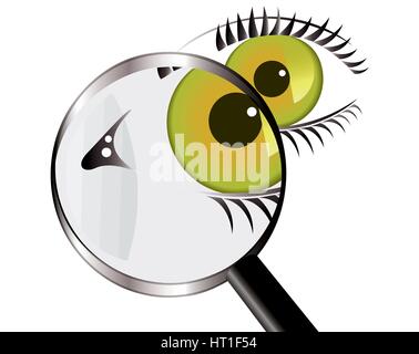 Abstract of an eye magnified Stock Vector