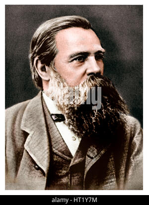 Friedrich Engels, German socialist and collaborator and supporter of Karl Marx, 1879. Artist: Unknown Stock Photo
