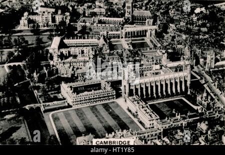 Aerial view of Cambridge, 1939. Artist: Unknown Stock Photo