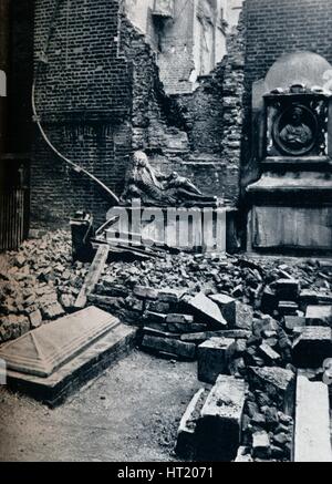 'Master's House: with tombstone in commemoration to Oliver Goldsmith, 1941'. Artist: Unknown. Stock Photo