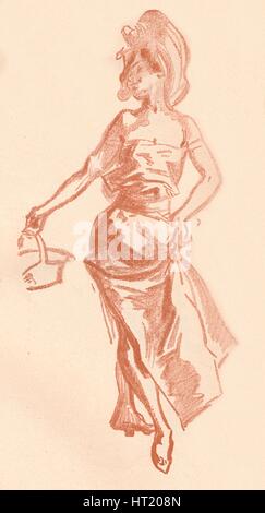'Drawing in Sanguine', c1900 (1903-1904). Artist: Jules Cheret. Stock Photo