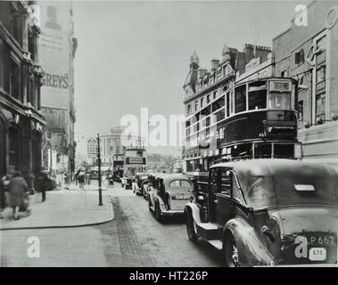 Traffic on the New Kent Road, Southwark, London, 1947. Artist: Unknown. Stock Photo