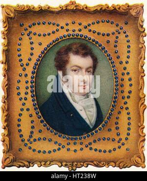 'Portrait of Washington Irving', c1820. Artist: William Foy. Stock Photo