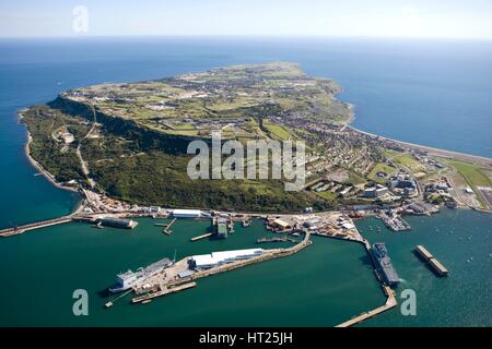 Portland Harbour and the Isle of Portland, Dorset, 2007. Artist: Historic England Staff Photographer. Stock Photo