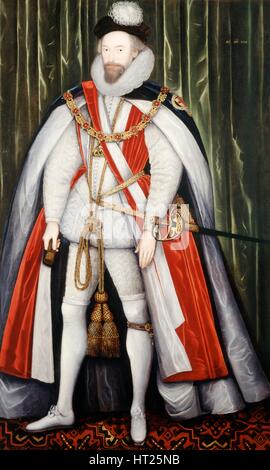 Portrait of Lord Thomas Howard of Walden, 1st Earl of Suffolk, 1598. Artist: Unknown. Stock Photo