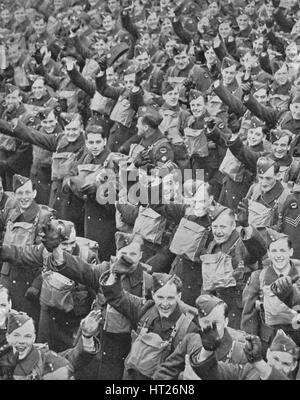 'Canada's Airmen Arrive', 1939, (1940). Artist: Unknown. Stock Photo