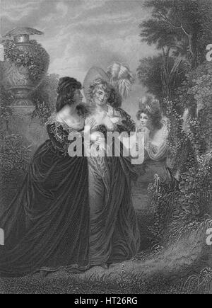 Act III Scene i from Much Ado About Nothing, c19th century. Artist: Unknown. Stock Photo