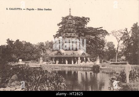 'Calcutta - Pagoda - Eden Garden', c1900. Artist: Unknown. Stock Photo