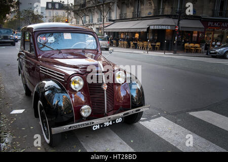 Restored Renault Juvaquatre van, Paris 15, France Stock Photo