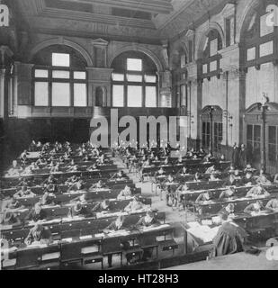 Pupils sitting an examination at the City of London School, c1903 (1903). Artist: Unknown. Stock Photo