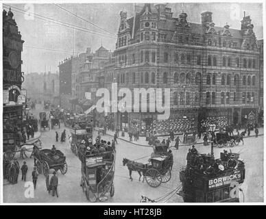 Tottenham Court Road corner, London, c1903 (1903). Artist: Unknown. Stock Photo