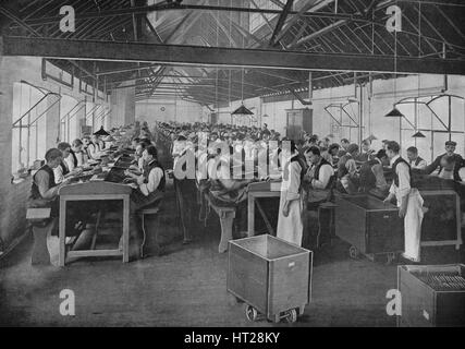 One of the cigar manufacturing departments at Salmon and Gluckstein, Ltd, London, c1870s (1903). Artist: Unknown. Stock Photo