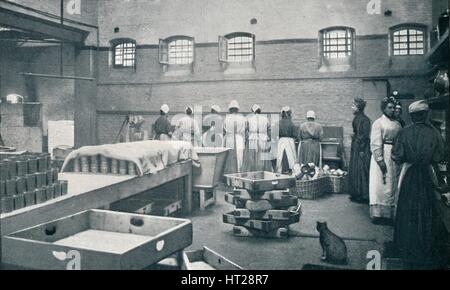 In the kitchen of Holloway Prison, London, c1901 (1901). Artist: Unknown. Stock Photo