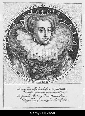 Princess Jakobea of Baden (1558-1597), ca. 1600. Artist: Passe, Crispijn van de, the Elder (1564-1637) Stock Photo