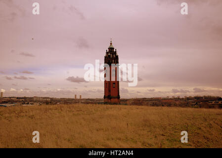 Ruchill Hospital tower all that is left of a hospital in Glasgow, Scotland  all that is left is the tower Stock Photo