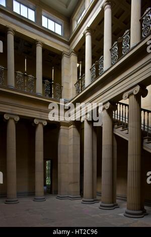 The Pillar Hall, Belsay Hall, Northumberland, 2009. Artist: Graeme Peacock. Stock Photo