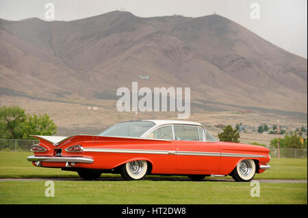 Chevrolet Impala Bubble top 1959. Artist: Simon Clay. Stock Photo