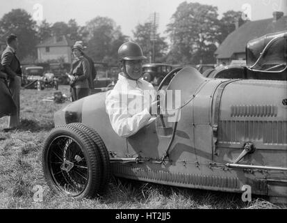 Bugatti Type 35, Bugatti Owners Club Hill Climb, Chalfont St Peter, Buckinghamshire, 1935. Artist: Bill Brunell. Stock Photo