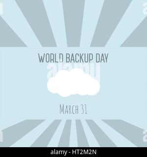 Backup and restore data cloud Stock Vector