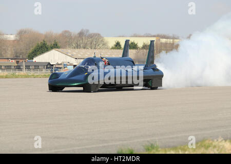 British Steam Car Challenge testing at Thorney Island Artist: Unknown. Stock Photo