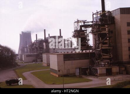 Calder Hall Nuclear Power Station, Cumberland, UK, 20th century.  Artist: CM Dixon. Stock Photo