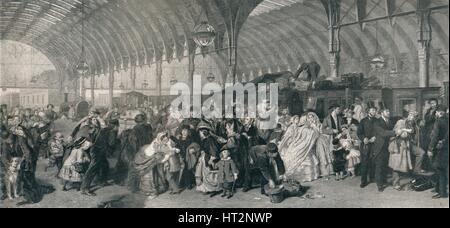 'The Railway Station', 1862, (1917). Artist: William Powell Frith. Stock Photo