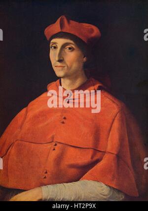 'Cardenal  Scarramuccia Trivulzio', (Portrait of a cardinal), c1510, (c1934). Artist: Raphael. Stock Photo
