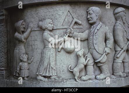 Waggoners Memorial, Sledmere, East Yorkshire, England, 20th century.Home to go to War. Artist: Unknown. Stock Photo