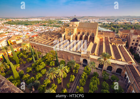 Panorama of Mezquita in Cordoba, Spain Stock Photo