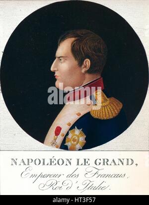 'Napoleon Bonaparte, Emperor of the French, King of Italy',  c19th century (1912). Artist: Unknown. Stock Photo