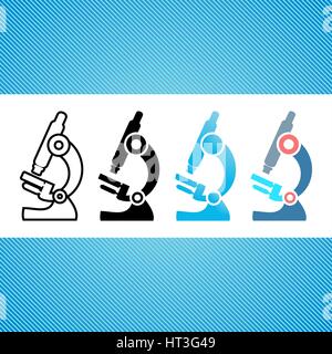 Microscope icons Stock Vector