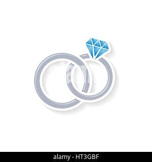 Wedding rings Stock Vector