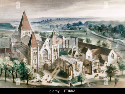 Castle Acre Priory, 1537, (c1990-2010). Artist: Ivan Lapper. Stock Photo